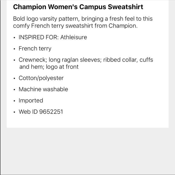 NWT Champion Sweatshirt Plus Size Campus Pink Soft Wash Pullover Logo Women's 1X - Picture 3 of 3